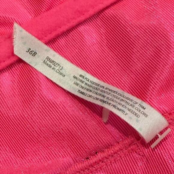 Wet Seal Native Intimates Hot Pink & Black Lace Strapless Bustier Top 36B - Picture 8 of 8